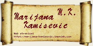 Marijana Kamišević vizit kartica